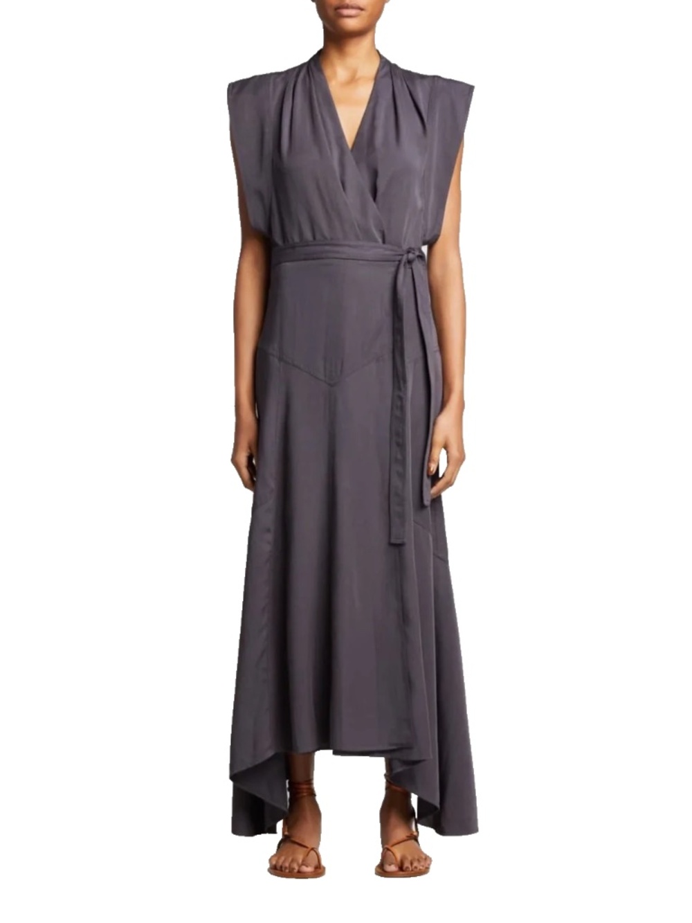 Isabel Marant Etoile Banksia Black Wrap Dress Size 38 US 6